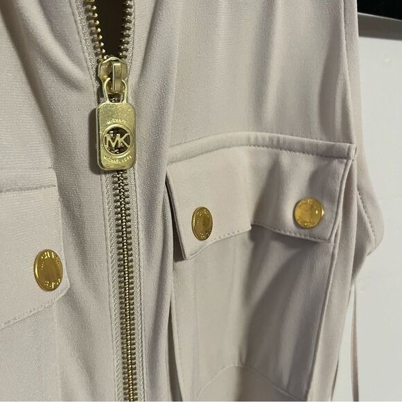 Michael Kors Tan Sleeveless Jumpsuit - Picture 4 of 7